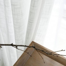 Hvidt, Transparent Gardin, Skræddersyet Gardin, Ensfarvet, Alle Matchende, Voile, Stue, Soveværelse