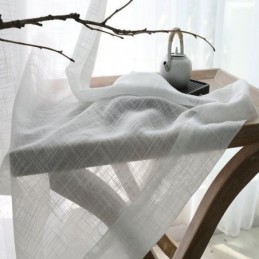 Hvidt, Transparent Gardin, Skræddersyet Gardin, Ensfarvet, Alle Matchende, Voile, Stue, Soveværelse