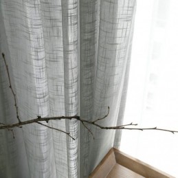 Gråt Transparent Gardin, Skræddersyet Gardin, Åndbart, Ensfarvet Voile, Stue, Soveværelse