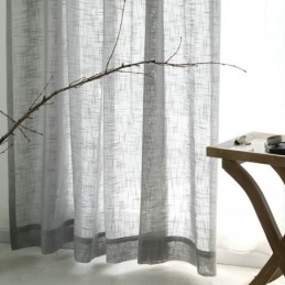 Gråt Transparent Gardin, Skræddersyet Gardin, Åndbart, Ensfarvet Voile, Stue, Soveværelse