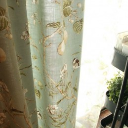 Mørklægningsgardin Skræddersyet Gardin Amerikansk Pastoral Fugleprint Åndbar Gardin Med Rullegardin
