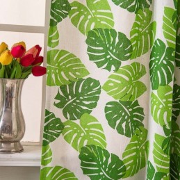 Bananbladprint Gardin Skræddersyet Nordisk Stil Stue Soveværelse Arbejdsværelse Delvist Mørklæggende Stof
