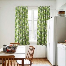 Bananbladprint Gardin Skræddersyet Nordisk Stil Stue Soveværelse Arbejdsværelse Delvist Mørklæggende Stof