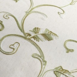 Japansk Stil Gardin Skræddersyet Gardin Minimalistisk Grønt Blad Broderet Stue Soveværelse