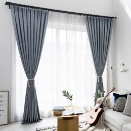 Elegant Mørklægningsgardin Til Soveværelse, Skræddersyet Gardin, Ensfarvet, Til Kontoret