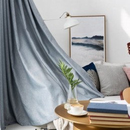Elegant Mørklægningsgardin Til Soveværelse, Skræddersyet Gardin, Ensfarvet, Til Kontoret