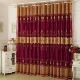 Minimalistisk Klassisk Voile Gardin Skræddersyet Til Europæisk Jacquard Stuevindue