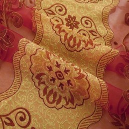 Minimalistisk Klassisk Voile Gardin Skræddersyet Til Europæisk Jacquard Stuevindue