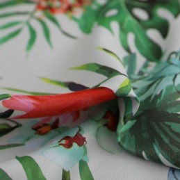 Mørklæggende Gardin Med Flamingomotiv, Specialfremstillet Gardin, Dyretema Med Junglemotiv