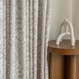 Gardiner Med Bladprint I Amerikansk Stil I Polyester