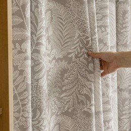 Gardiner Med Bladprint I Amerikansk Stil I Polyester
