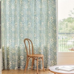 Amerikanske Gardiner I Blomsterprint