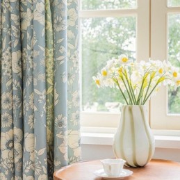 Amerikanske Gardiner I Blomsterprint