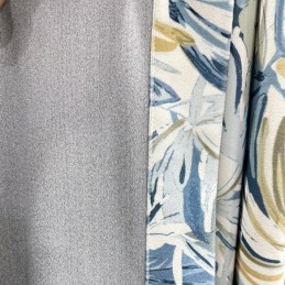Flannel Mørklægningsgardiner Amerikansk Oliemaleri Blomsterprint