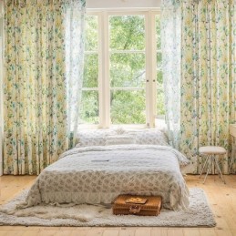 Mørklægningsgardiner Amerikansk Blomsterprint