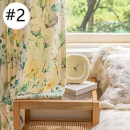 Mørklægningsgardiner Amerikansk Blomsterprint
