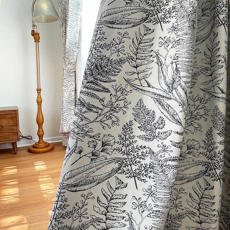 Chenille Gardiner Amerikansk Mørk Jacquard