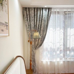Chenille Gardiner Amerikansk Mørk Jacquard