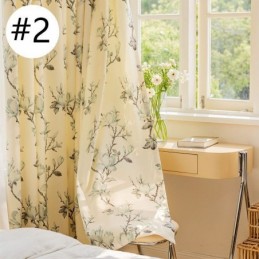 Gardiner Med Amerikansk Blomsterprint Og Mørklægningsgardiner