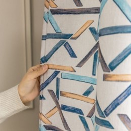 Mørklægningsgardiner Geometrisk Print Nordisk Sne Neil
