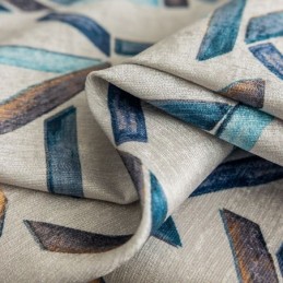 Mørklægningsgardiner Geometrisk Print Nordisk Sne Neil