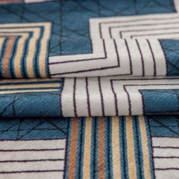 Chenillegardiner Geometrisk Trykt Nordisk Stil Mørklæggende