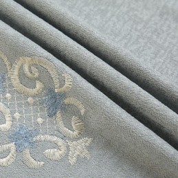 Chenille Semi-Mørklæggende Gardin Specialfremstillet Gardin Europæisk Blomsterbroderi Til Stue Soveværelse