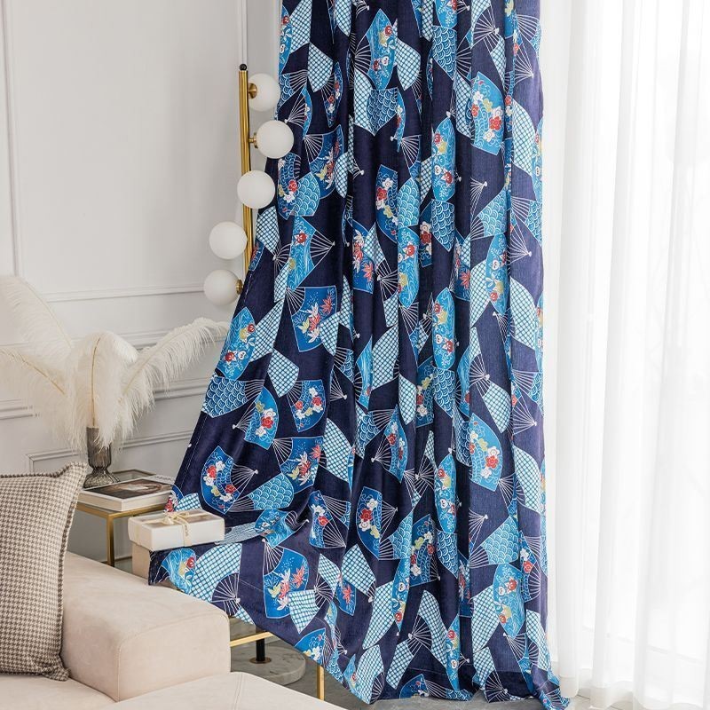Chenille Gardiner Nordic Fan Sub Printed Blackout