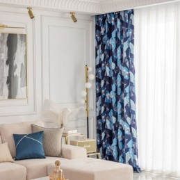 Chenille Gardiner Nordic Fan Sub Printed Blackout