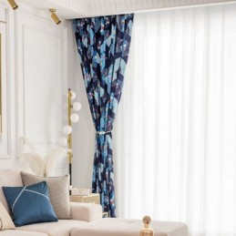 Chenille Gardiner Nordic Fan Sub Printed Blackout