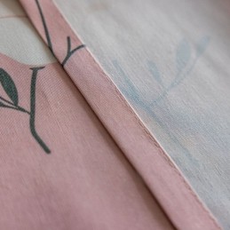 Bomuldsgardin Efter Mål Gardin Med Blomsterprint I Nordisk Stil