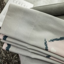 Bomuldsgardin Skræddersyet Gardin Hjerteformet Trykt Nordisk