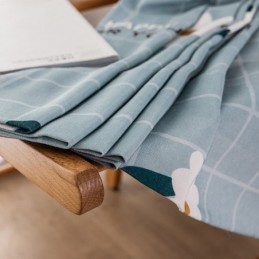 Bomuldsgardin Efter Mål Gardin Med Blomsterprint I Nordisk Stil