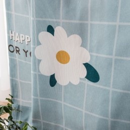 Bomuldsgardin Efter Mål Gardin Med Blomsterprint I Nordisk Stil