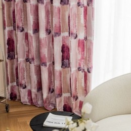 Mørklægningsgardiner Nordisk Chenille Print
