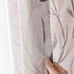 Nordisk Gardin I Specialfremstillet Bomuldsgardin Med Planteprint