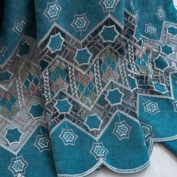 Mørklægningsgardin Skræddersyet Gardin Geometrisk Broderi Nordisk Stil Til Stue Soveværelse