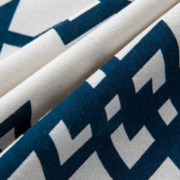 Geometrisk Trykt Hørgardin Skræddersyet Gardin I Nordisk Stil Til Stue/Soveværelse