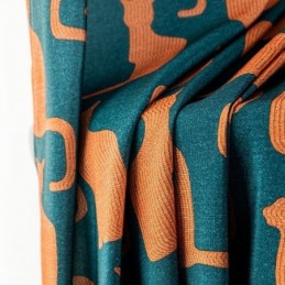 Bomuldsgardin Efter Mål Gardin Killingprint I Nordisk Stil