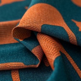 Bomuldsgardin Efter Mål Gardin Killingprint I Nordisk Stil