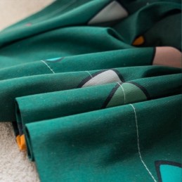 Bomuldsgardin Skræddersyet Gardin I Nordisk Stil Med Hjerteprint