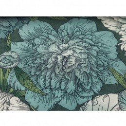 Bomuldsgardin Efter Mål Gardin Med Blomsterprint I Nordisk Stil