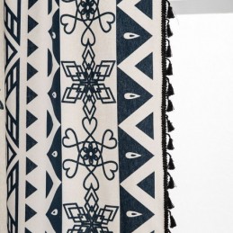 Blomsterprintet Hørgardin Skræddersyet Gardin I Nordisk Stil Til Stue/Soveværelse