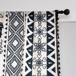 Blomsterprintet Hørgardin Skræddersyet Gardin I Nordisk Stil Til Stue/Soveværelse