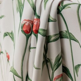 Nordisk Stil Gardin Skræddersyet Gardin Plantetrykt Polyester