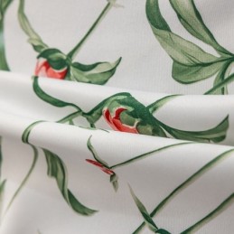 Nordisk Stil Gardin Skræddersyet Gardin Plantetrykt Polyester
