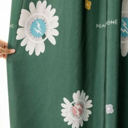 Bomuldsgardin Efter Mål Gardin Med Blomsterprint I Nordisk Stil