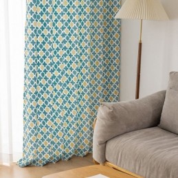 Gardin Efter Mål Gardin Geometrisk Trykt Nordisk Stil