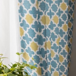 Gardin Efter Mål Gardin Geometrisk Trykt Nordisk Stil