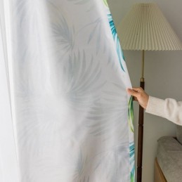 Gardin Efter Mål Gardinbladprint I Nordisk Stil